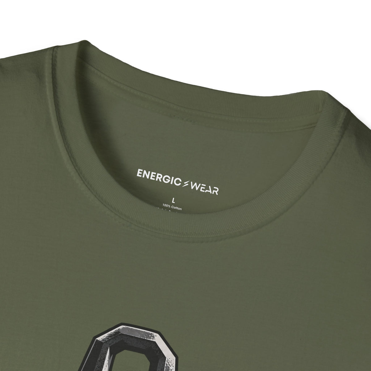 Graphic fitness T-shirt featuring the "Heavy Work, Steady Hands" design.
