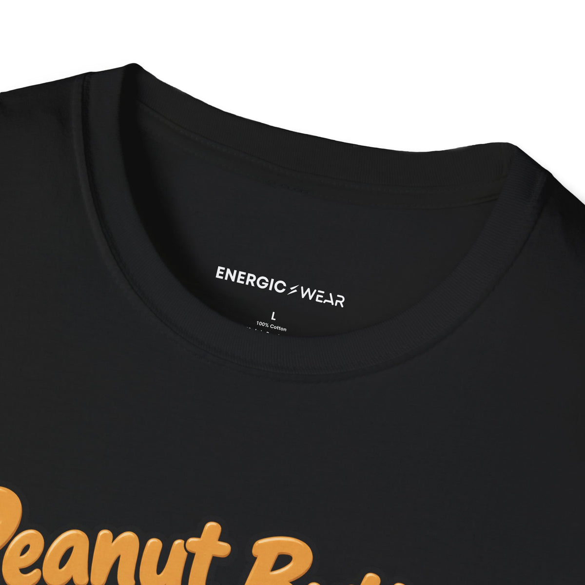 Graphic fitness T-shirt featuring the "Peanut Butter Is a Household Training Partner" design.