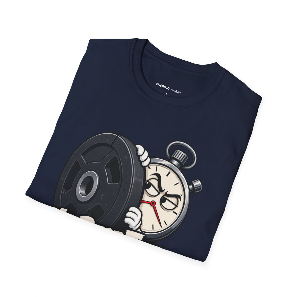 Graphic fitness T-shirt featuring the "My Rest Timer Has Trust Issues" design.
