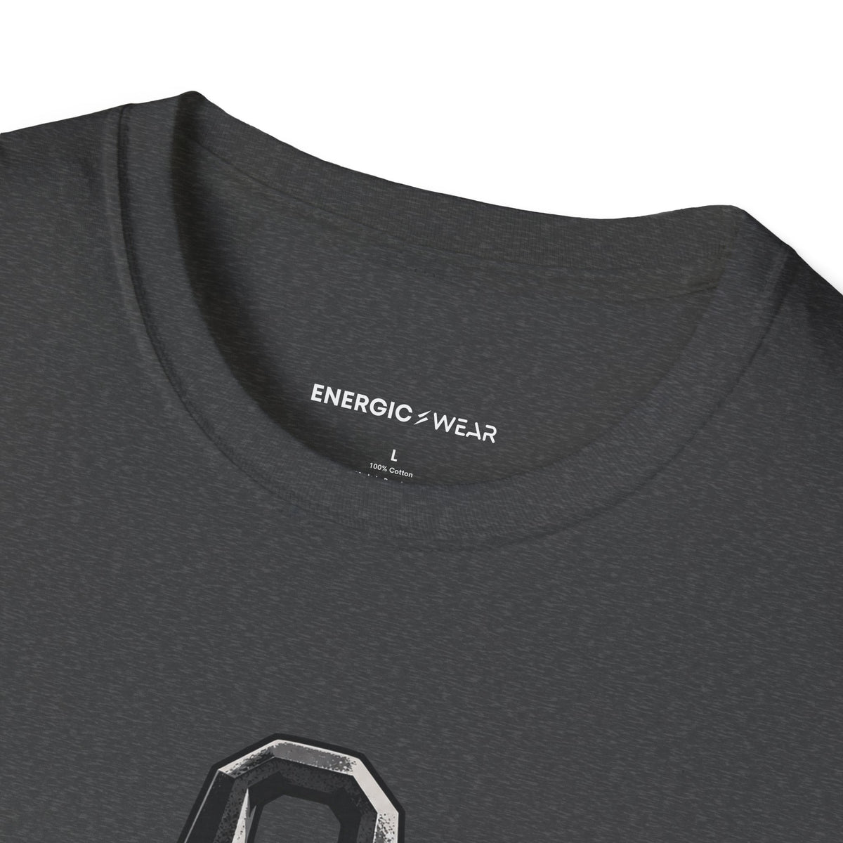 Graphic fitness T-shirt featuring the "Heavy Work, Steady Hands" design.