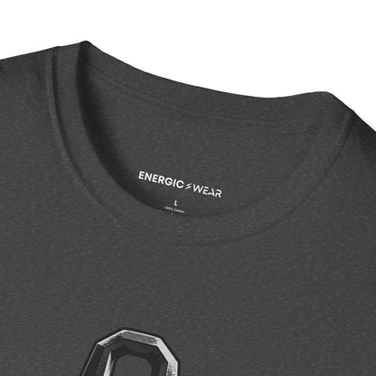 Graphic fitness T-shirt featuring the "Heavy Work, Steady Hands" design.