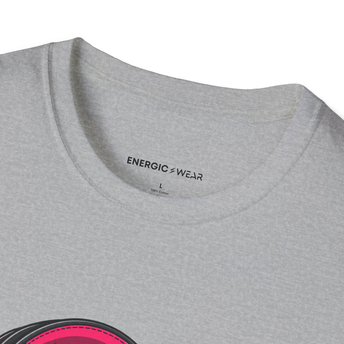Graphic fitness T-shirt featuring the "She Has a Voice Behind the Microphone" design.