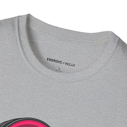 Graphic fitness T-shirt featuring the "She Has a Voice Behind the Microphone" design.