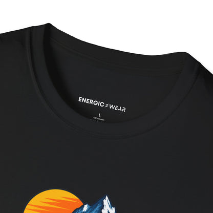 Graphic fitness T-shirt featuring the "That Mountain Trip Has My Training Attention" design.