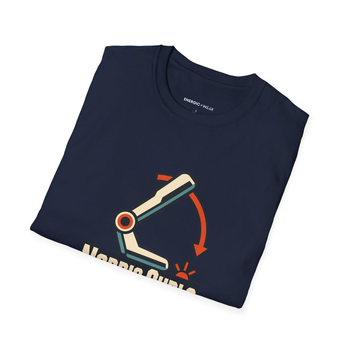 Graphic fitness T-shirt featuring the "Nordic Curls Keep Me Humble" design.