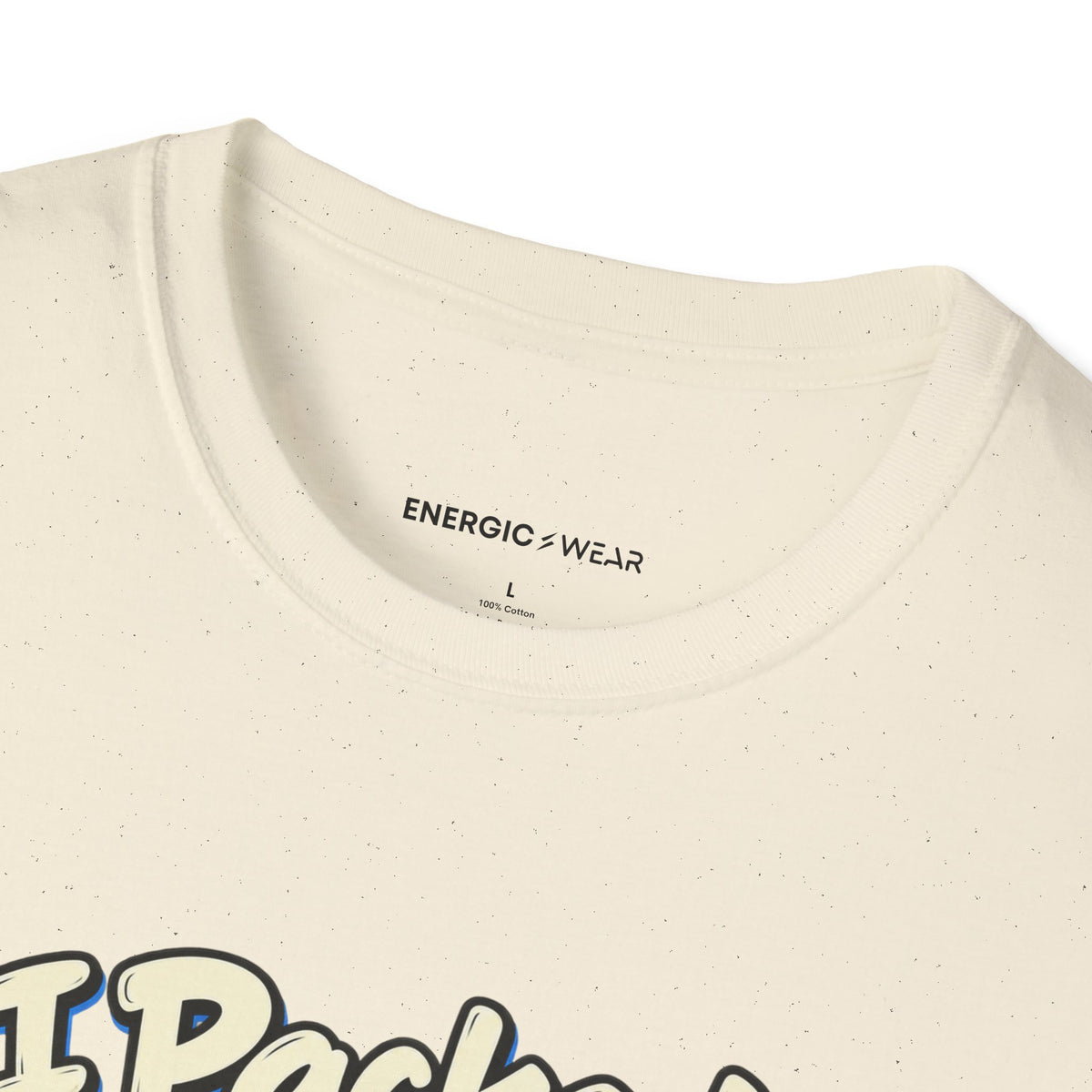 Graphic fitness T-shirt featuring the "I Packed Optimism Forgot Socks" design.