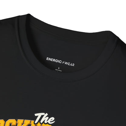 Graphic fitness T-shirt featuring the "The Locker Room Acoustics Deserve Better Than My Singing" design.