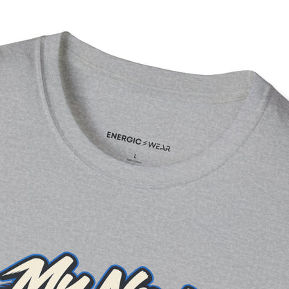 Graphic fitness T-shirt featuring the "My Next Chapter Has Training Shoes" design.