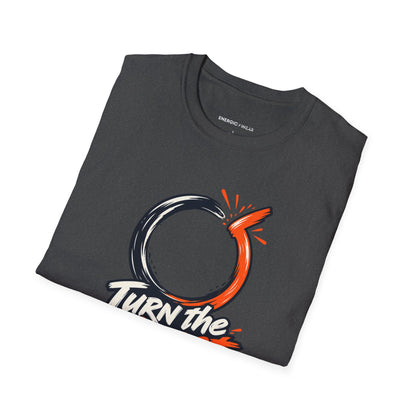 Graphic fitness T-shirt featuring the "Turn the Almost Into an Attempt" design.