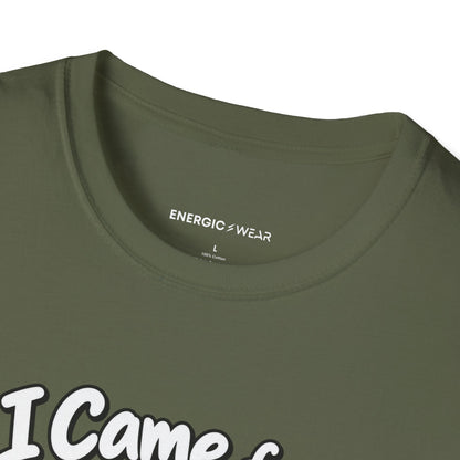 Graphic fitness T-shirt featuring the "I Came for Cardio and Joined a Conga Line" design.