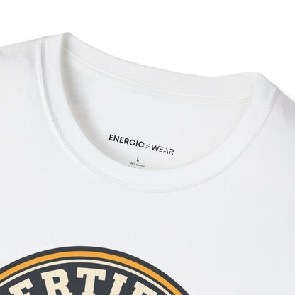 Graphic fitness T-shirt featuring the "Certified to Show Up" design.