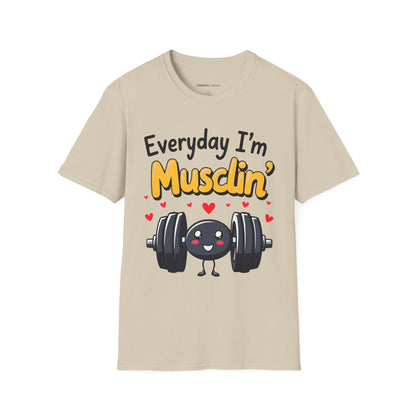 Everyday I'm musclin' TShirt - Motivational Workout Tee