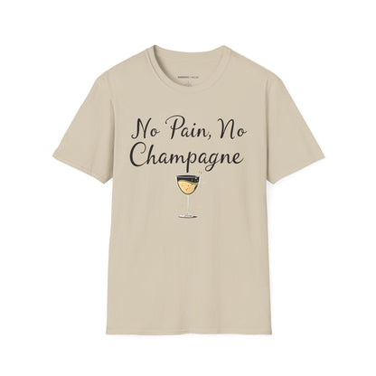 NO PAiN NO CHAMPAGNE! TShirt – Funny Fitness Tee