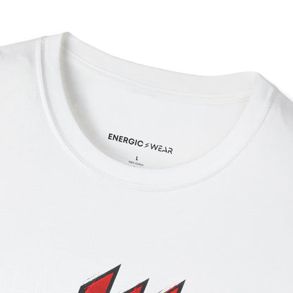 Graphic fitness T-shirt featuring the "My Tempo Has Teeth" design.