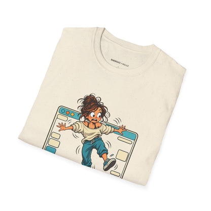 Graphic fitness T-shirt featuring the "My Balance Is Still in Beta" design.