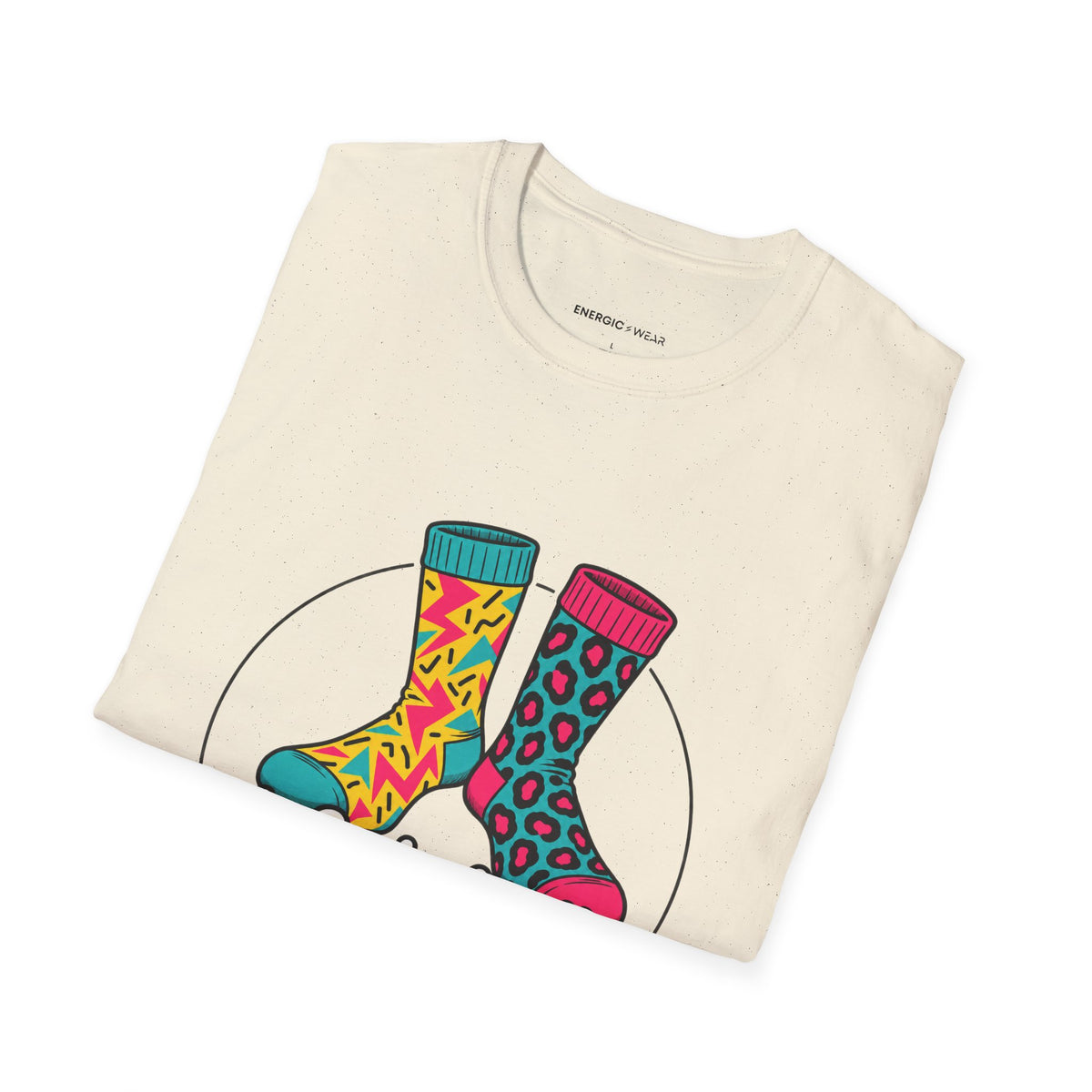 Graphic fitness T-shirt featuring the "My Socks Are the Loudest Part of My Workout" design.