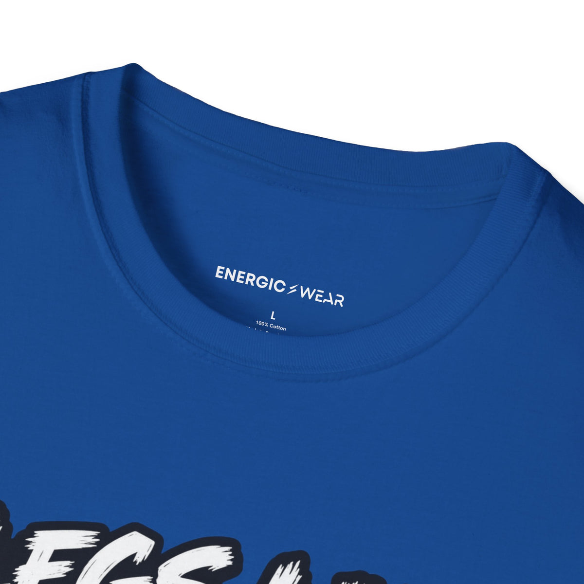 Graphic fitness T-shirt featuring the "Legs Like Jello, Spirit Like Steel" design.