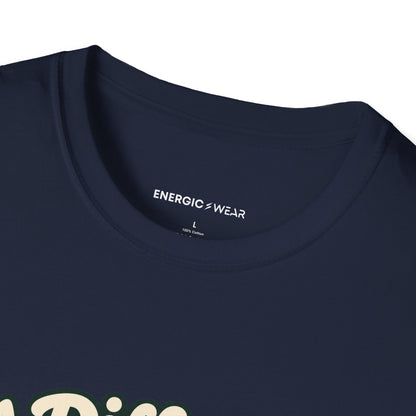 Graphic fitness T-shirt featuring the "A Different Route Can Refresh a Routine" design.