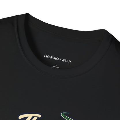 Graphic fitness T-shirt featuring the "The Long Run Starts at the Laces" design.