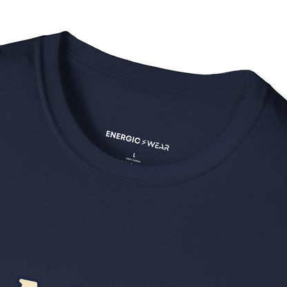 Graphic fitness T-shirt featuring the "A Quiet Morning Can Still Move You" design.