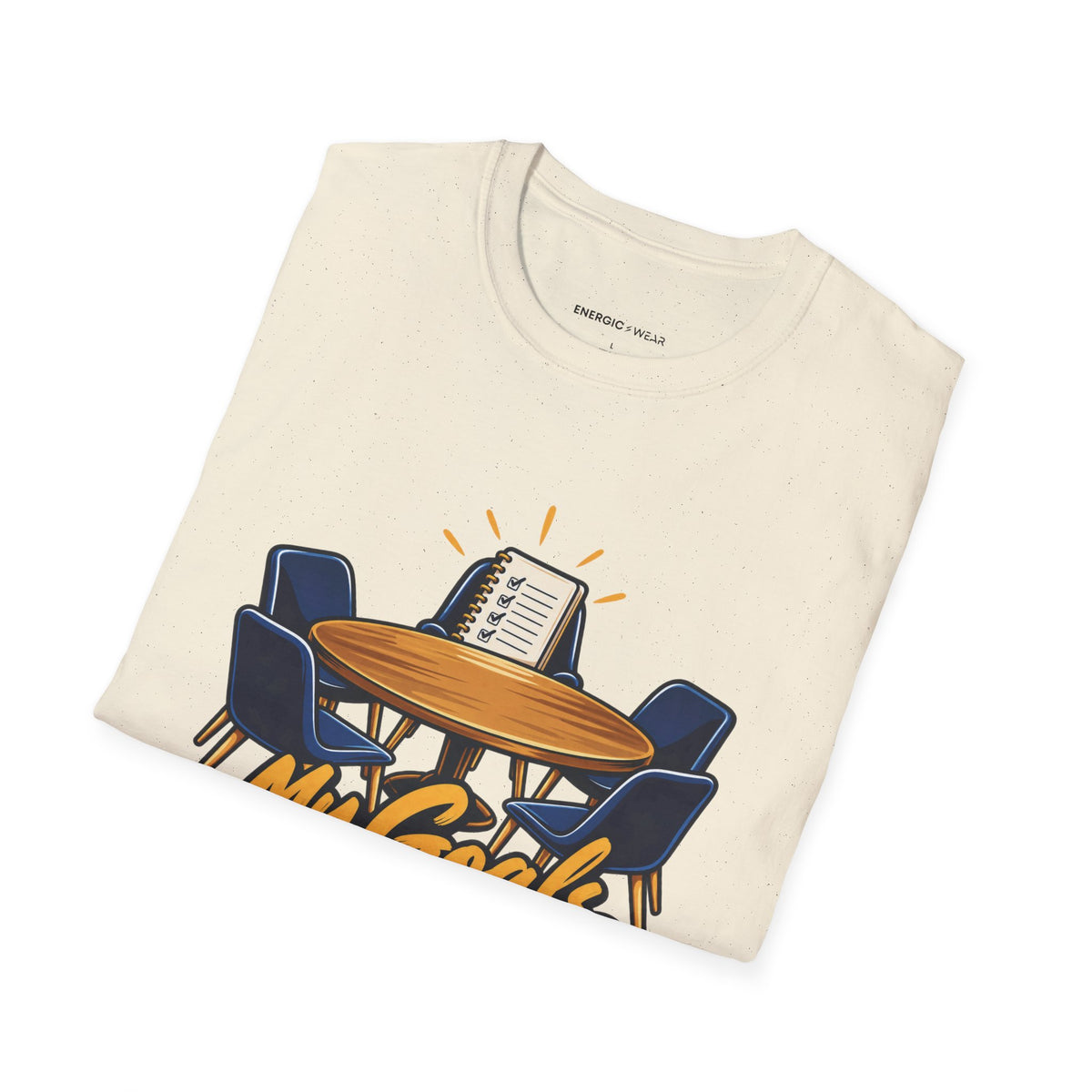 Graphic fitness T-shirt featuring the "My Goals Get a Seat at the Table" design.