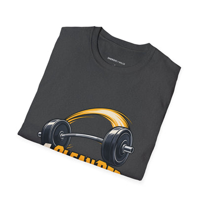 Graphic fitness T-shirt featuring the "A Clean Rep Carries Its Own Weight" design.