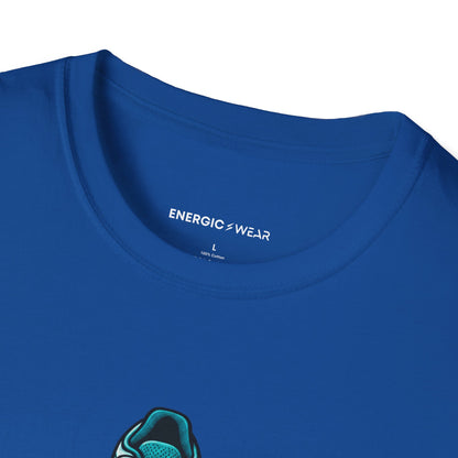Graphic fitness T-shirt featuring the "Faith Is in My Team Huddle" design.