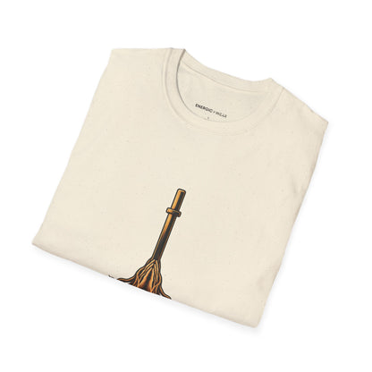 Graphic fitness T-shirt featuring the "Steady in Training, Rooted in Prayer" design.