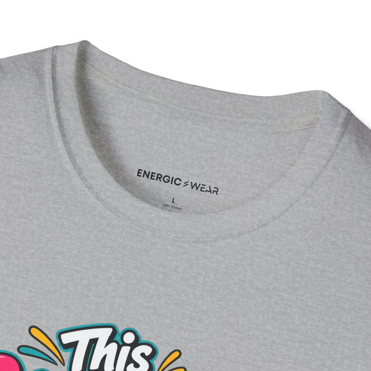 Graphic fitness T-shirt featuring the "This Dance Floor Has a Frequent-Flyer Program" design.