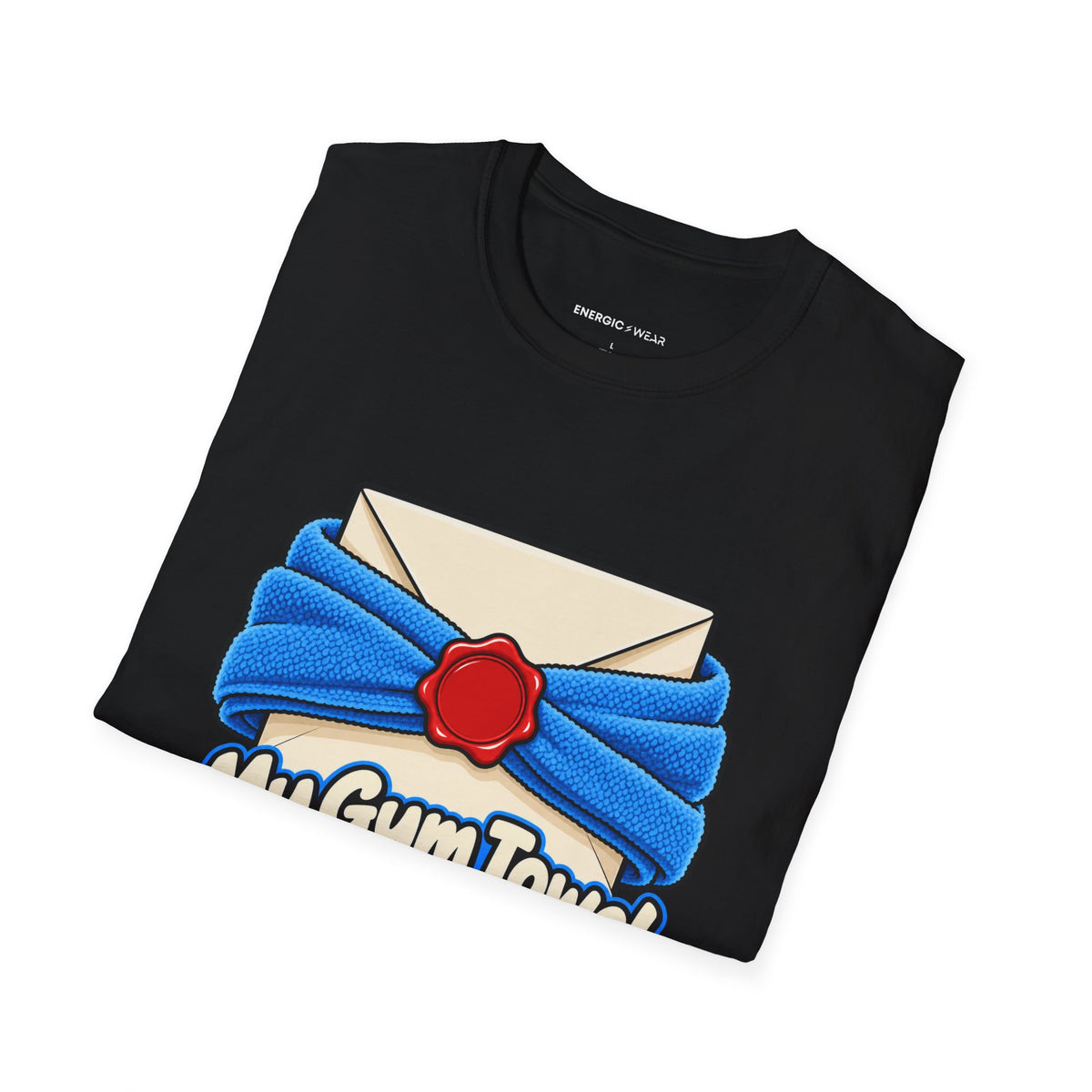 Graphic fitness T-shirt featuring the "My Gym Towel Has a Confidentiality Clause" design.