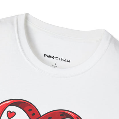 Graphic fitness T-shirt featuring the "My Watch Says We're in a Relationship" design.