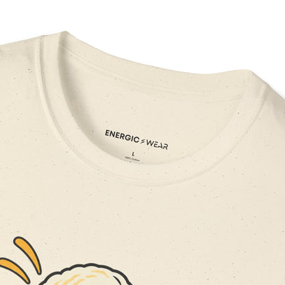 Graphic fitness T-shirt featuring the "The Last Scoop Deserves a Drumroll" design.