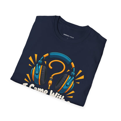 Graphic fitness T-shirt featuring the "I Came With a Playlist and Questions" design.