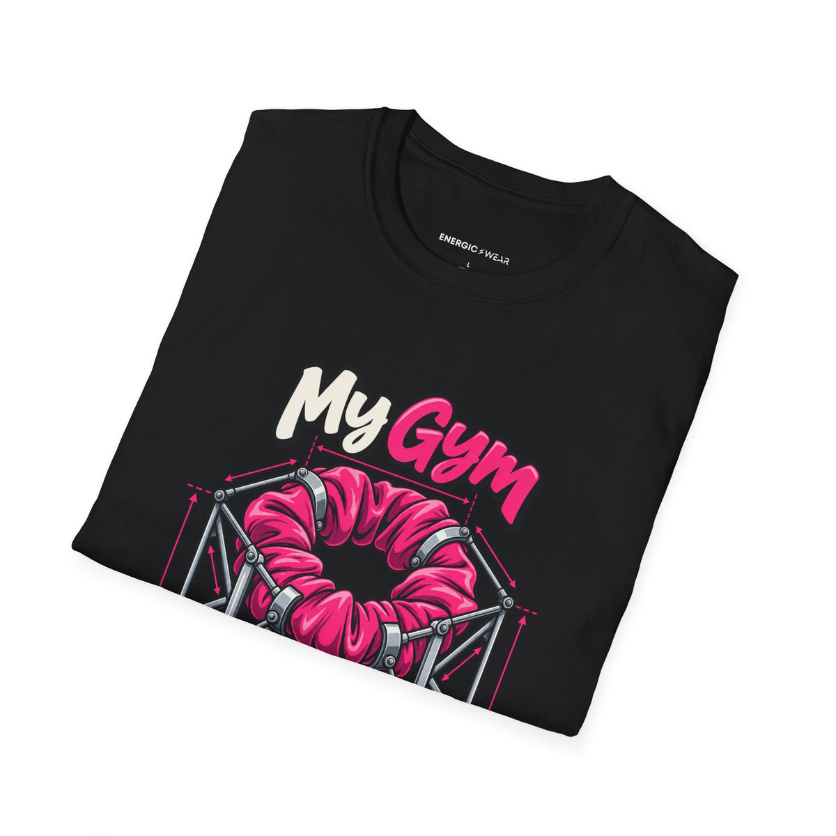 Graphic fitness T-shirt featuring the "My Gym Ponytail Has Structural Integrity" design.