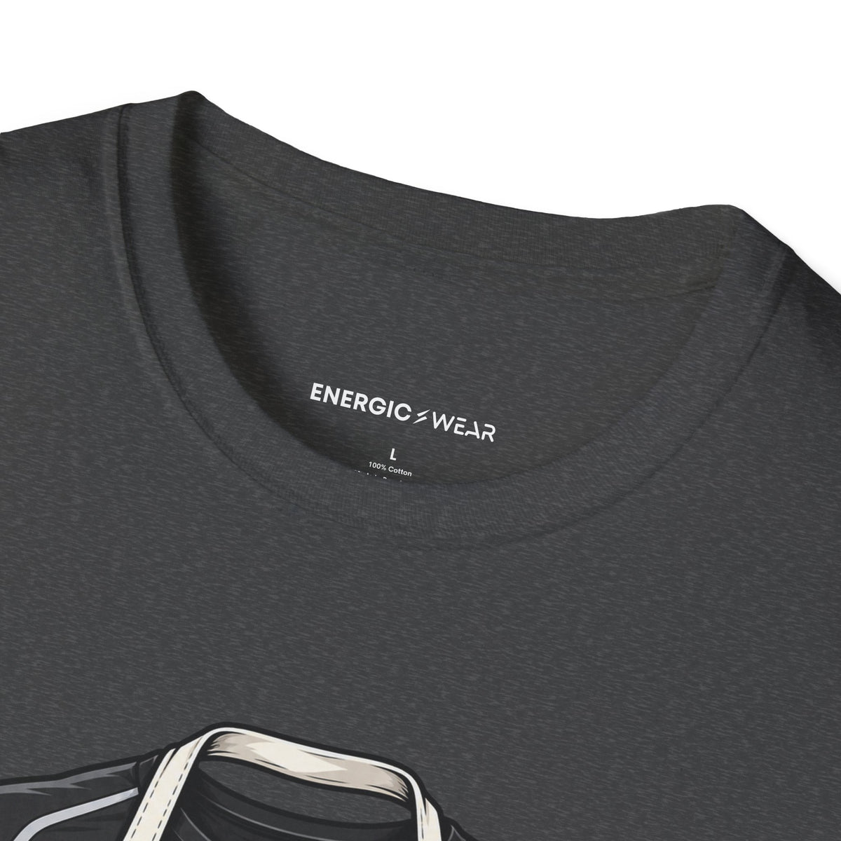 Graphic fitness T-shirt featuring the "My Apron Fits Over My Gym Clothes" design.