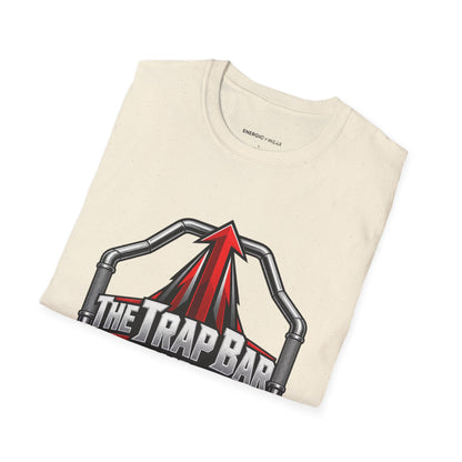 Graphic fitness T-shirt featuring the "The Trap Bar Frames My Intent" design.