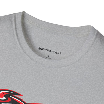 Graphic fitness T-shirt featuring the "Strength Learns to Change Direction" design.