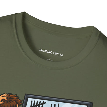 Graphic fitness T-shirt featuring the "The Mirror Caught Me Counting Wrong" design.