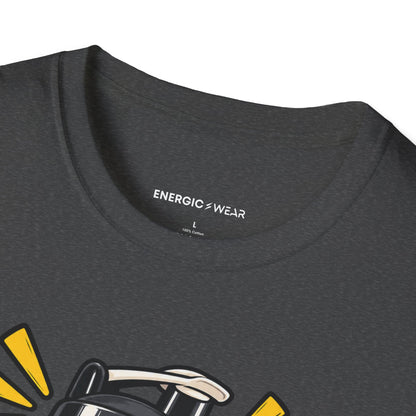 Graphic fitness T-shirt featuring the "My Protein Shaker Is a Percussion Instrument" design.