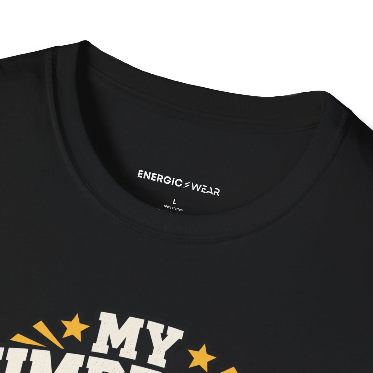 Graphic fitness T-shirt featuring the "My Dumbbells Are Just Heavy Participation Trophies" design.