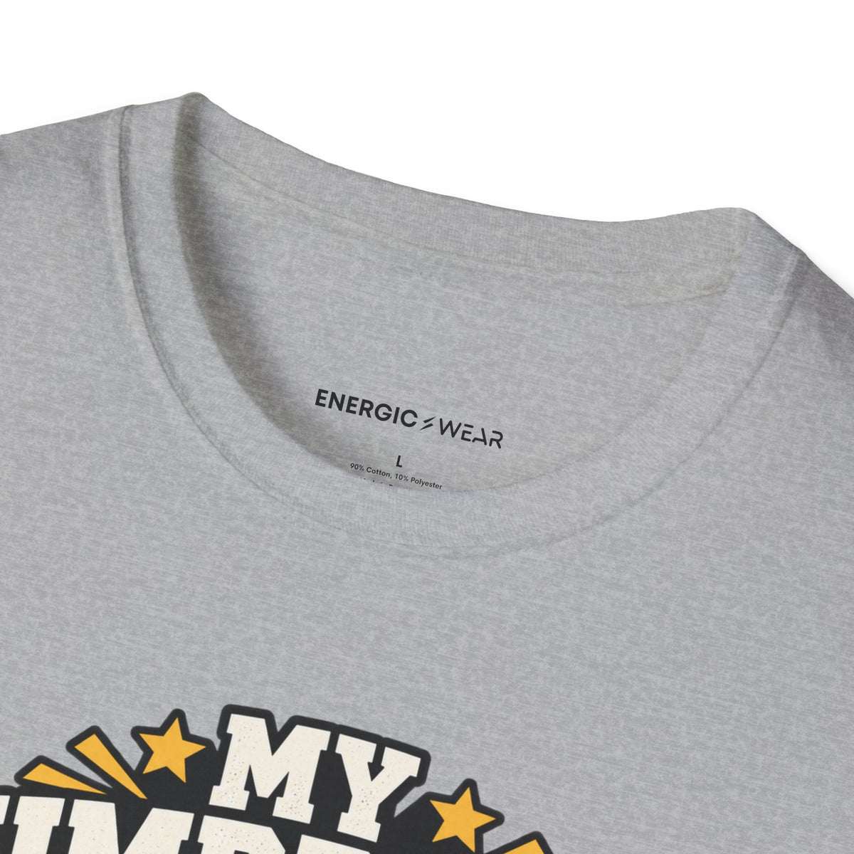 Graphic fitness T-shirt featuring the "My Dumbbells Are Just Heavy Participation Trophies" design.
