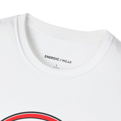 Graphic fitness T-shirt featuring the "Control the Swing Own the Bell" design.