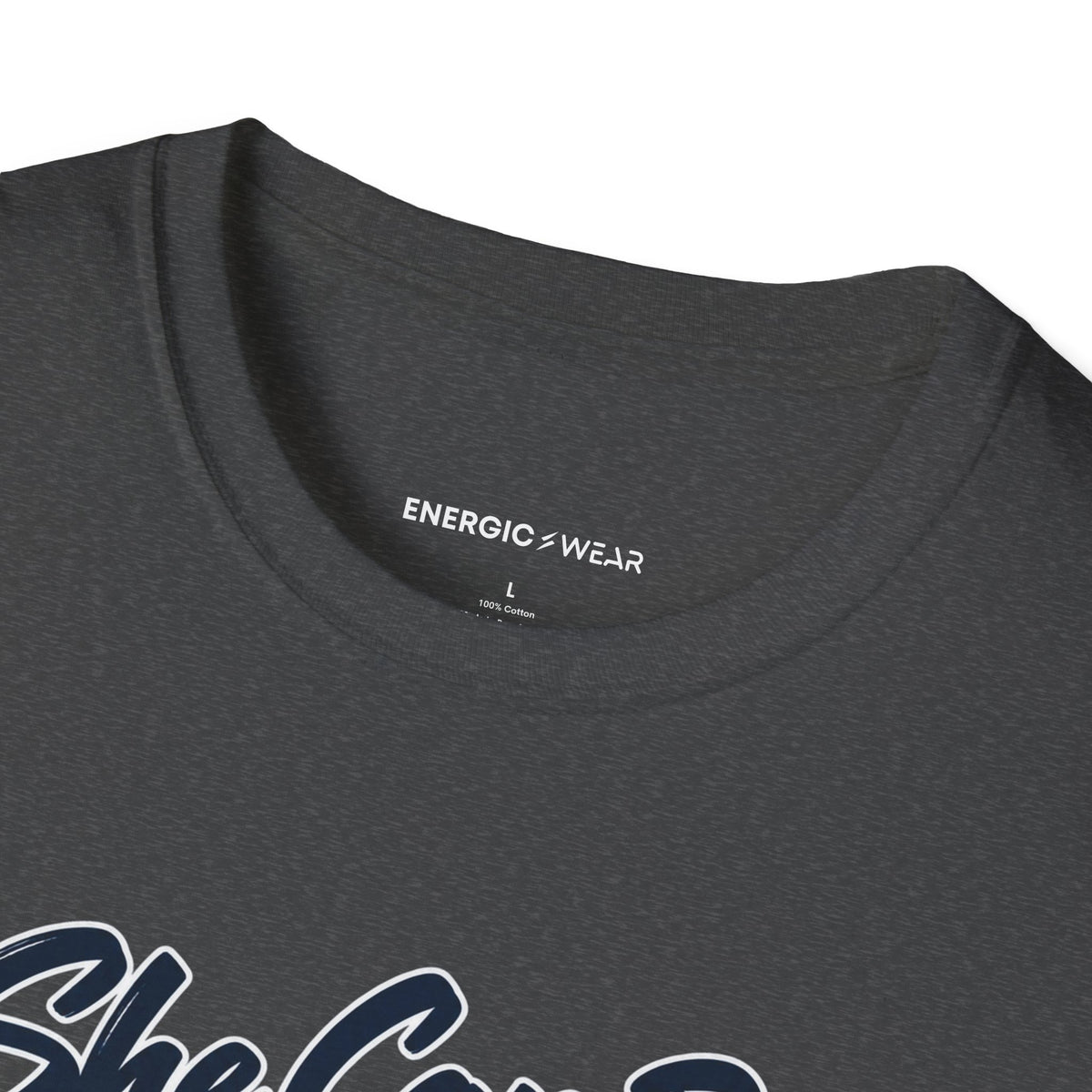 Graphic fitness T-shirt featuring the "She Can Be a Beginner at Fifty" design.
