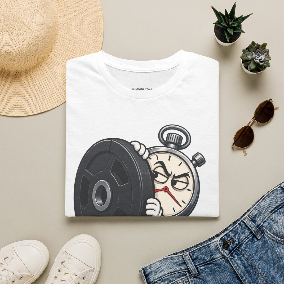 Graphic fitness T-shirt featuring the "My Rest Timer Has Trust Issues" design.