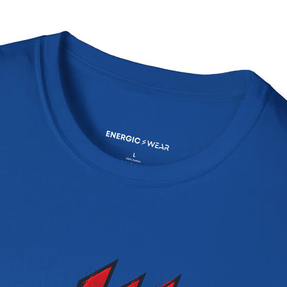 Graphic fitness T-shirt featuring the "My Tempo Has Teeth" design.
