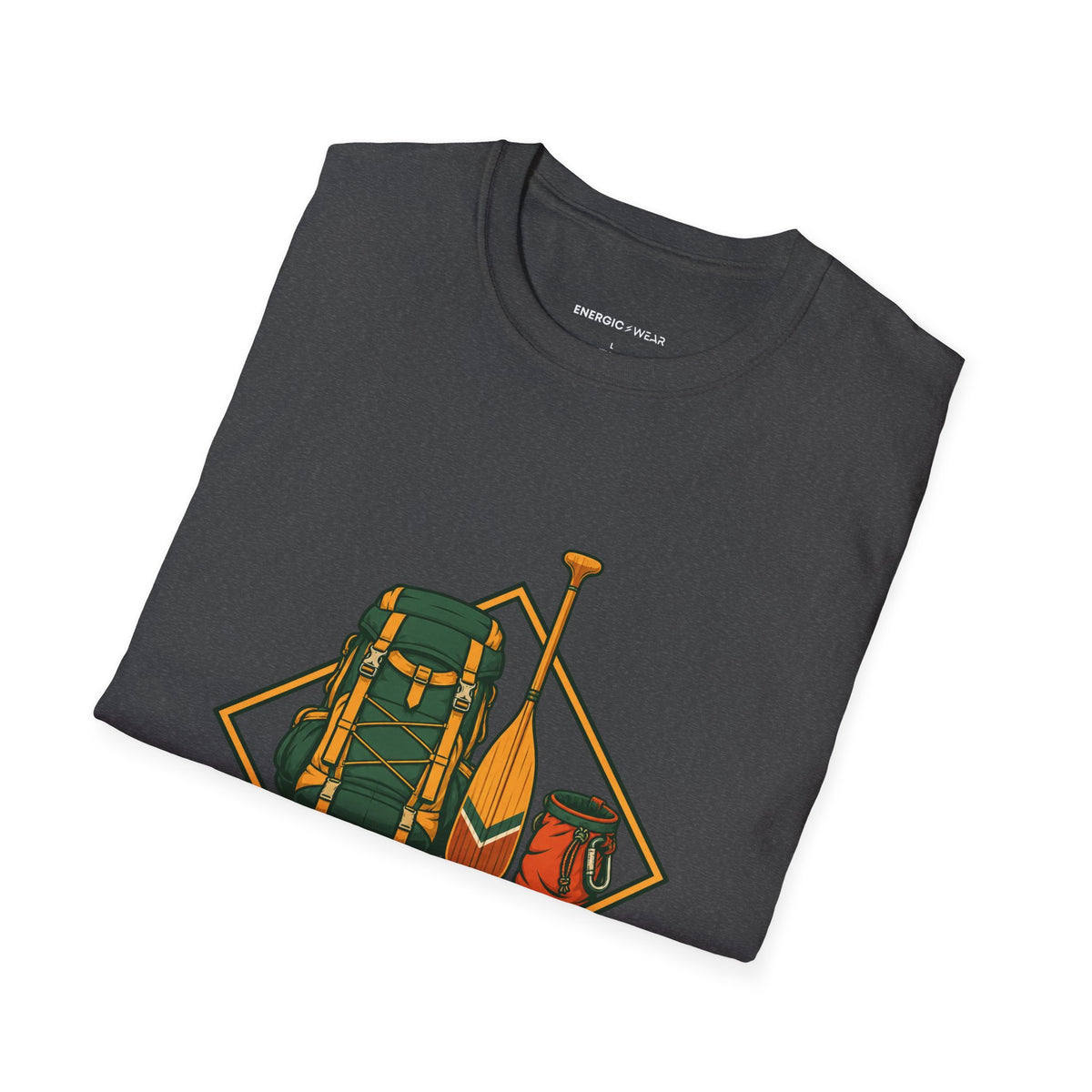 Graphic fitness T-shirt featuring the "I Carry My Own Adventure Gear" design.