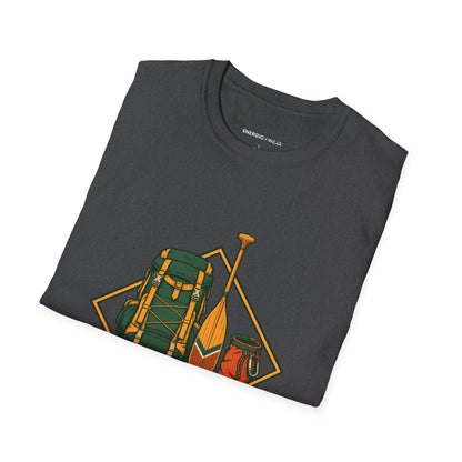 Graphic fitness T-shirt featuring the "I Carry My Own Adventure Gear" design.
