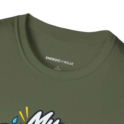 Graphic fitness T-shirt featuring the "My Rainy-Day Effort Still Counts" design.