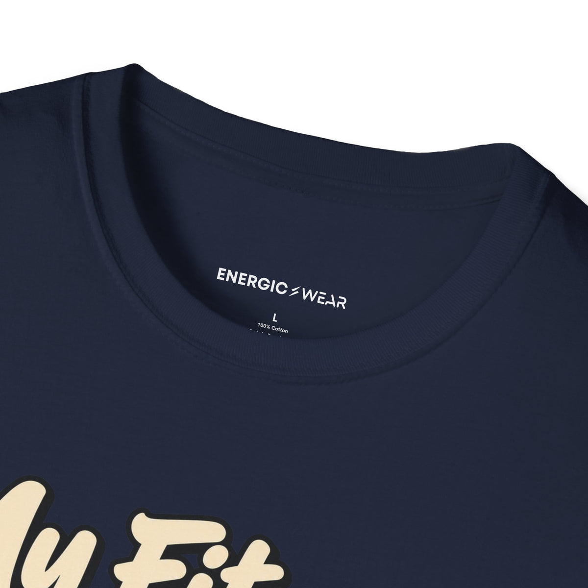 Graphic fitness T-shirt featuring the "My Fitness Has an Off Switch" design.