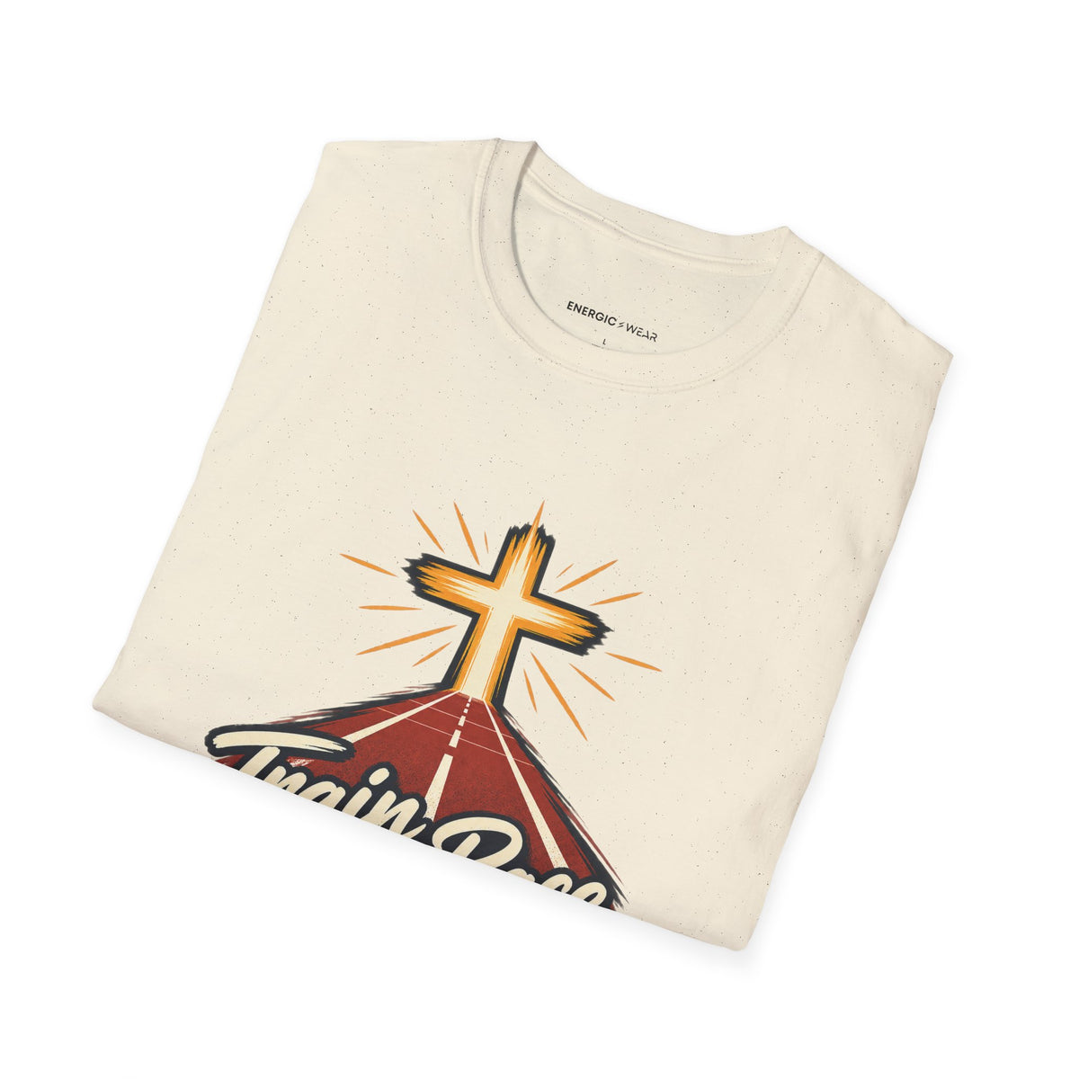 Graphic fitness T-shirt featuring the "Train for the Race Live for the Calling" design.